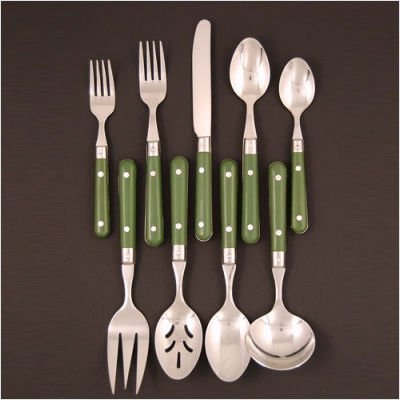 Le Prix Moss Green 44 Piece Flatware Set