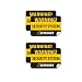 Defender SP100-ST 4 Pack of Window Warning Stickers with UV Fade Protection (Black)