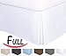 Utopia Bedding Cotton Sateen Bed Skirt (Full, White) - 100% Finest Quality Long Staple Fiber - Durable, Comfortable and Abrasion Resistant - Quadruple Pleated - Cotton Blended Platform