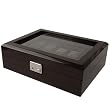 10 Watch Storage Box Large Compartments Pillow Cushions Extra Clearance Removable Tray Black Finish Glass Lid 10 Watch Storage Box Large Compartments Pillow Cushions Extra Clearance Removable Tray Black Finish Glass Lid
