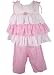 Rare Editions Toddler Girls New Rhumba Style Eyelet Ruffled Tier Capri Pant Set