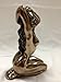 Bronzed Finish Kneeling Nude Woman Statue Sculpture
