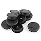 10 Pcs 60mm Round Plastic Desk Computer Grommet Hole Wire Cover Black