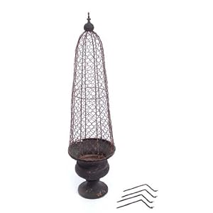 Pack of 2 Distressed Garden Country Decorative Cloche Urn Planters by CC Home Furnishings