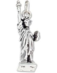 Sterling Silver Antiqued Three Dimensional Statue Of Liberty Charm