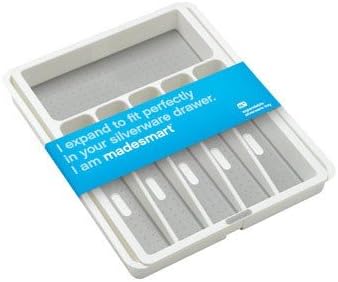 Madesmart White Expandable Silverware Tray Adjustable 16.10" X 13.25" X 2" White