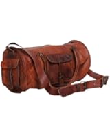 Komal's Passion Leather 24 Inch Duffel Travel Gymovernight Weekend Leather Bag