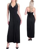 ***SPECIAL OFFER***LONG SEXY BLACK SILVER STUDDED HALTER MAXI DRESS REGULAR & PLUS SIZES 14-20