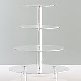 Hayley Cherie&reg; 4-Tier Cupcake Stand - Acrylic Tiered Cake Stand - Dessert or Cupcake Tower - Circular Shape