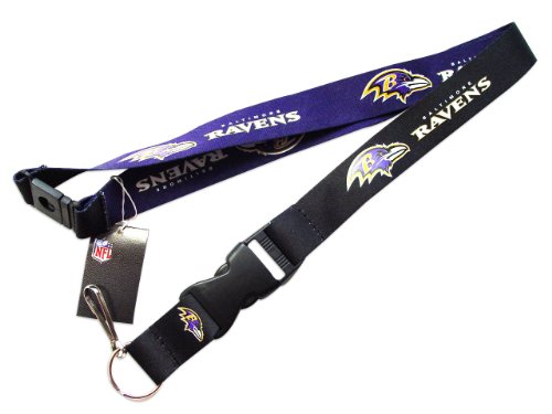 Baltimore Ravens Reversible Clip Lanyard Keychain Id Ticket Holder