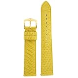 Watchband Genuine Lizard Yellow 14mm Watch Strap