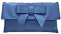 Bow - beautiful soft clutch bag with front bow detail