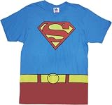 Junk Food Superman Costume Blue Adult T-shirt Tee