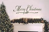 Merry Christmas vinyl wall lettering words sticky art home decor quotes stickers decals