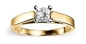 14k Yellow Gold Princess-Cut Diamond Solitaire Engagement Ring (1/2 ct, J-K Color, I3 Clarity)