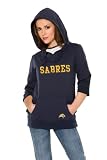 Buffalo Sabres Women's Laser Cut 3/4 Sleeve Pullover Hoodie - by Alyssa Milano