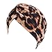 DuoZan Womenâ€™s Cotton Turban Elastic Beanie Printing Sleep Bonnet Head Wrap Chemo Cap Hair Loss Hat (Leopard Print)