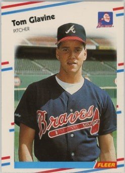 1988 Fleer # 539 Tom Glavine Atlanta Braves Baseball Rookie Card