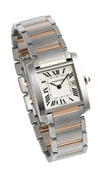 Cartier Midsize W51012Q4 Tank Francaise Stainless Steel and 18K Gold Watch