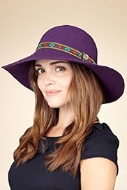 Pure Wool Contrast Band Floppy Hat