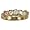 10 Karat Gold, Ladies, Round White Cz Ring (4.0)