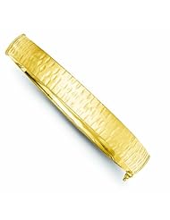 Genuine .925 Sterling Silver & Gold Plated 10mm Textured Bangle 11.2 Grams . 100% Satisfaction Guaranteed.