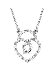 14K White Gold Diamond Heart Necklace - 0.25 Ct. -- LIFETIME WARRANTY