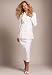 Roamans Plus Size Classic And Current: Long-Sleeve Skirt Suit With Car Wash Hem (WHITE,18 W)