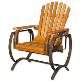 Adirondack Teak Wood Glider Chair by Groovy Stuff Furniture