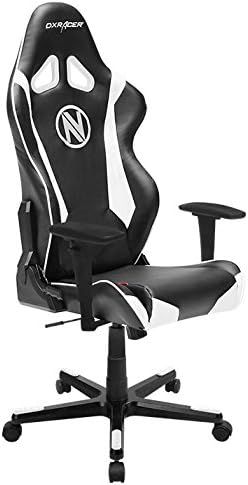DXRacer Racing Series - Special Editions - Team EnVyUs OH/RE107/NW/ENVYUS Racing Bucket Seat Gaming and Office Chair - Comfortable and Ergonomic - Great Armrest and Lumbar Support (Black/White)