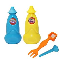 Aqua Sand Double Bottle Blue / Yellow