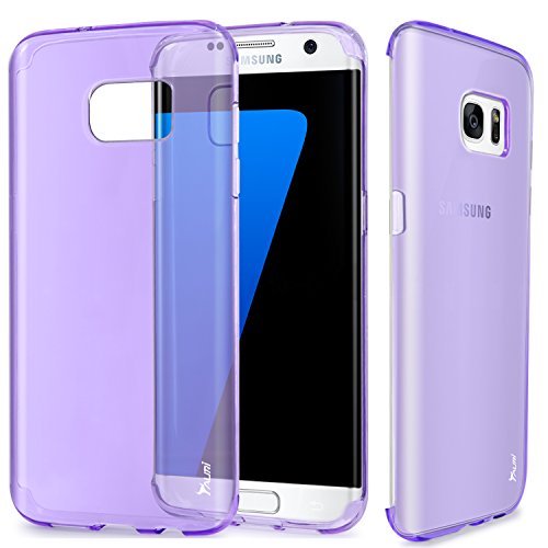 Galaxy S7 Edge Case, Tauri [Scratch Resistant] Ultra Slim Thin Clear Flexible Soft TPU Protective Case Cover for Samsung Galaxy S7 Edge - Purple