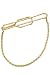14k Gold Tie Bar with rope chain