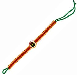 Wide Woven Bracelet with Feet