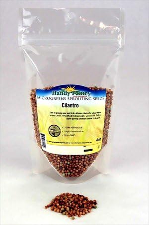 Cilantro (Coriander) Seeds - 4 Oz. Resealable Bag - Use for Indoor Gardening, Growing Microgreens &amp; More Micro Greens Salad Garden