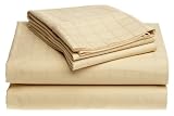 Pike Street 420-Thread-Count Egyptian Cotton Damask 6-Piece King Sheet Set, Bronze