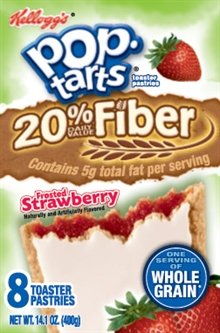 Pop-Tarts 20% Daily Value Fiber - Frosted Strawberry - 8 Pastries per 14.1-oz. Box (Pack of 6 Boxes)