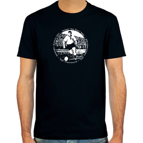 T-Shirt Helmut Rahn, “der Boss” ::: Farbauswahl: schwarz, oliv oder navy ::: Größen: S-XL ::: Fußball-Kult