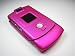 Pink Rubber Coating Plastic Hard Protective Carrying Case Rubberized Snap-On Faceplate Cover + Car Charger For Motorola Razr V3 V3c V3m Moto T-Mobile Verizon Cellular Phone Sold By TopDeals888