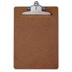 Saunders Recycled Hardboard Clipboard with High Capacity Clip, Letter Size, 8.5 inch x 12 inch, 1 Clipboard (05612)
