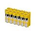 Storacell 12AACY by Powerpax AA Battery Caddy, Yellow, Holds 12 Batteries