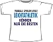 Fußball spielen viele, Leichtathletik können nur die Besten; T-Shirt weiß