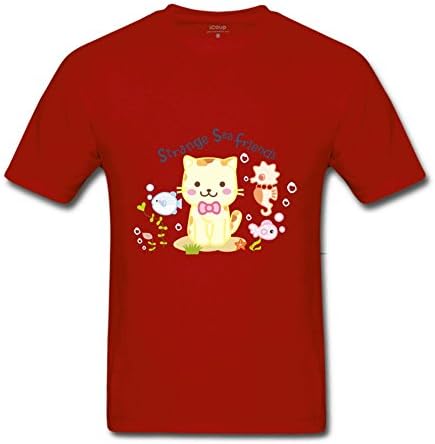 Strange sea friends Nano Men's T Shirt XXL Red