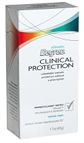 Degree Clinical Protection, Women's Anti-perspirant and Deodorant, Shower Clean, 1.7-Ounce Stick (Pack of 2)