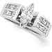 Platinum Diamond Cathedral-Style Engagement Ring Semimount - 1.33 Ct.