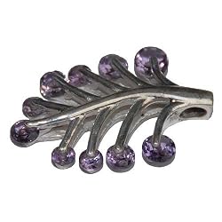 Chain Pendant Sterling Silver Amethyst Jewelry 1.5 inches (gpndt031)