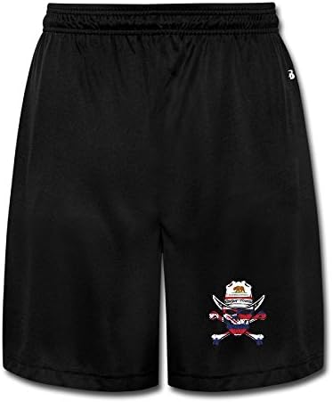 RONG HI California Skull Flag Male Short Mens Pants