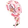 New Pink "Lady for Life" Sewn - Fitted Molded Bandana Bandanna, Biker Skull Hat Cap, Head Scarf