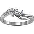 18K White Gold Diamond Promise Ring - 0.14 Ct.