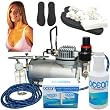 Complete Professional Turbo Tan Airbrush Sunless Tanning System with a Pint of 12.5% DHA Solution with Dark Bronzer, 4 Solution Variety Pack (1 Pint Total), and Accessories